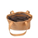 Linear Whispers (large) Tote Bag | tan brown leather