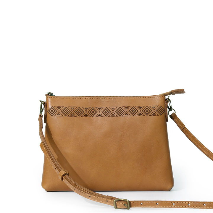 African Essence (medium) Sling Bag | toffee brown leather