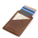 Men’s Deluxe Card Sleeve Holder | walnut brown leather