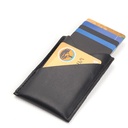 Men’s Deluxe Card Sleeve Holder | black leather