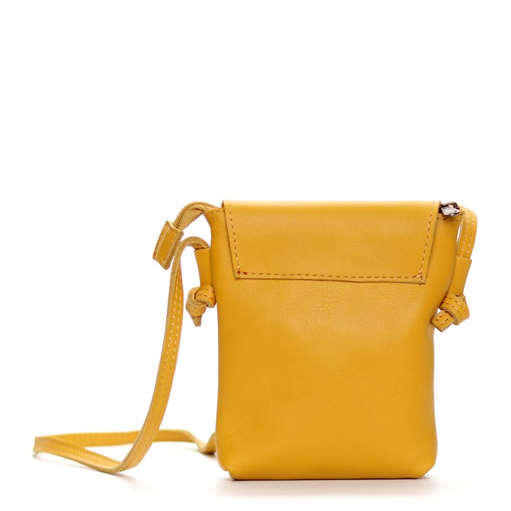 Simple Elegance (small) Sling Bag | mustard yellow leather