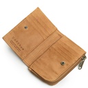 Small Slim Ladies Leather Wallet (8 card slots) - tan brown