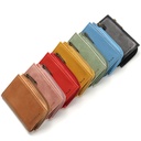 Small Slim Ladies Leather Wallet (8 card slots) - mustard yellow