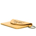 Inspirational Leather Card Holder Keyring | mustard yellow