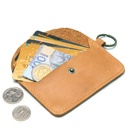 Inspirational Leather Card Holder Keyring | tan brown