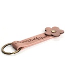 Inspirational Flower Leather Keyring