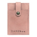 Stick-On Leather Phone Card Holder | rose pink