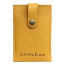 Stick-On Leather Phone Card Holder | mustard yellow