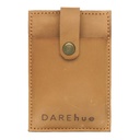 Stick-On Leather Phone Card Holder | tan brown