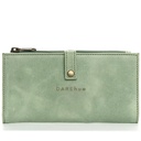 Large Slim Ladies Leather Wallet (17 card slots) | mint green