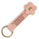 Inspirational Flower Leather Keyring