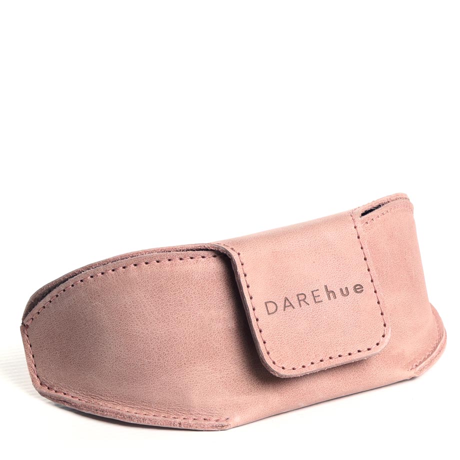 Luxe Curve Genuine Leather Sturdy Sunglasses Case