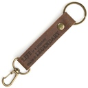 Genuine Leather Keyring with Inspirational Quote