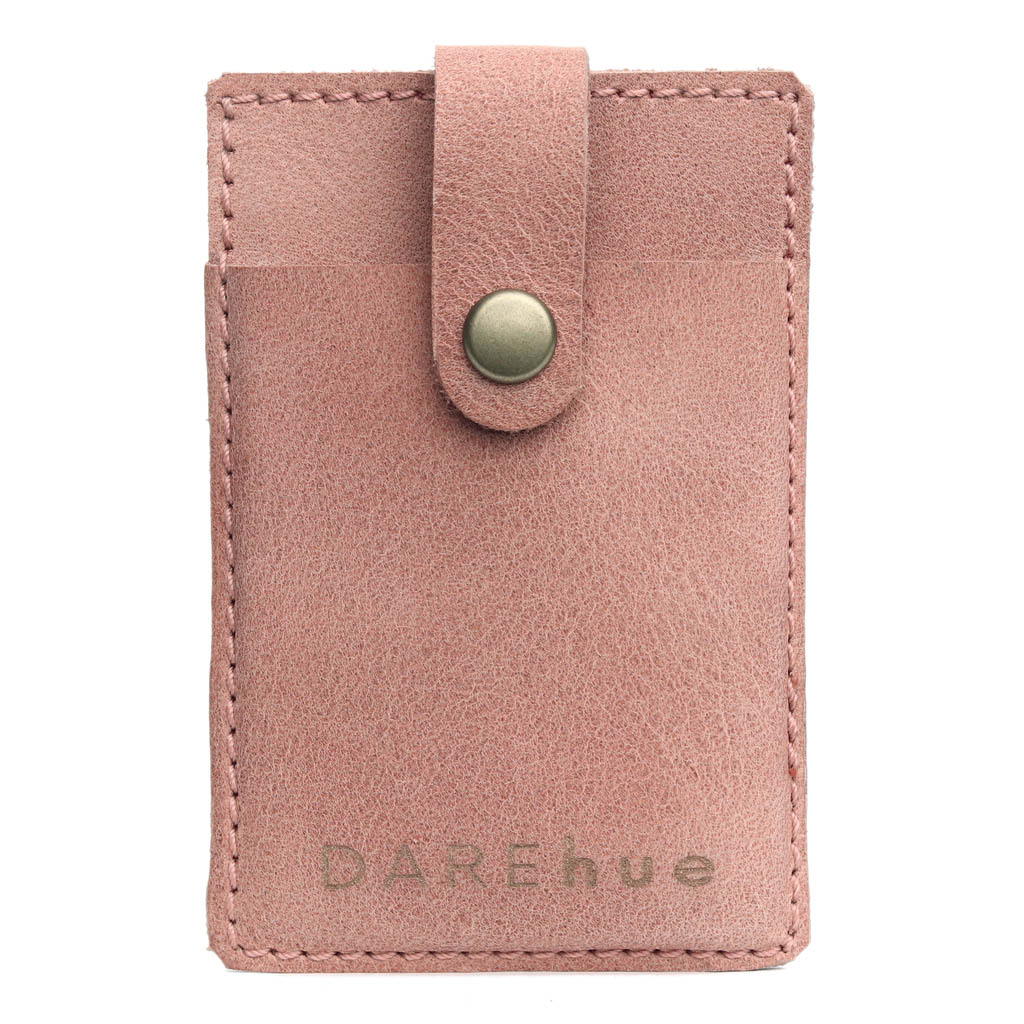 Stick-On Leather Phone Card Holder