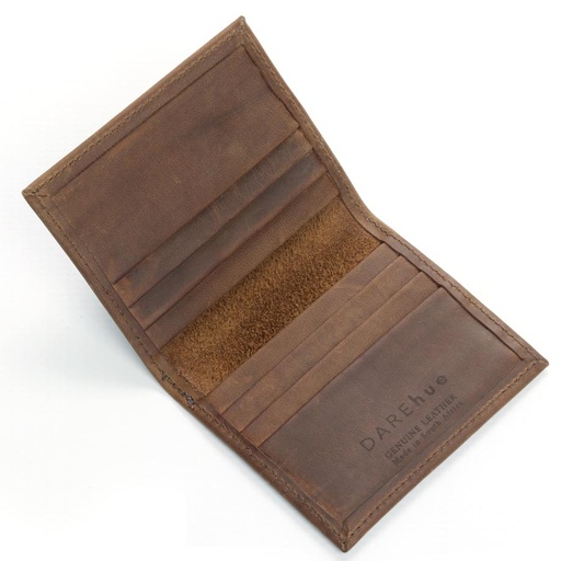 Slim Leather Bifold Card Holder