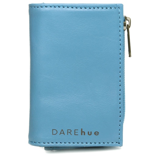 [w-sml-slim-sky-blu] Small Slim Ladies Leather Wallet (8 card slots) | sky blue