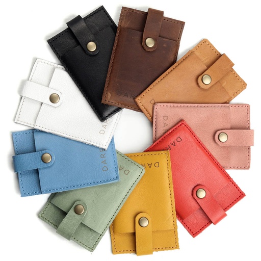 Stick-On Leather Phone Card Holder