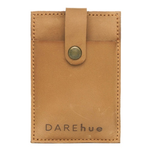 [w-pho-card-tan-bro] Stick-On Leather Phone Card Holder | tan brown